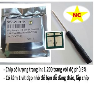 Chíp Canon 071 LBP 120 121dn 122dw MF270 271dn 272dw 274dn 275dw. Chíp hộp mực máy in