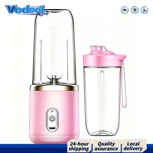 【Fast delivery】 Compact Wireless Blender with 6 Blades 400ml Rechargeable Juice Bottle for Smoothies and Food Prep
