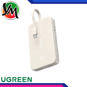 Powerbank Mini UGREEN 25741 10.000mAh PD QC 3.0 Fast Charging 20W LED Built in Cable Type C