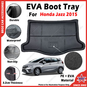 For Honda Jazz 2015-2019 EVA Copolymer Car Boot Tray Luggage Cargo Trunk Tray Dulang But Kereta 汽车后箱垫