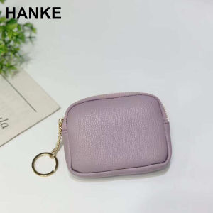 HANKE Key Card Holder Card Coin Purse Leather Hand-Held Zipper Small Wallet Womens First Layer of Cowhide Mini Bag Storage Key Bag Card Holder Coin Purse Wallet