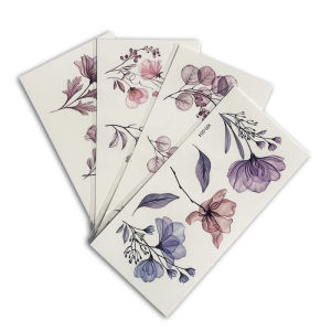 12 Types 14x 6.8CM Water Transfer Flower Temporary Tattoo Stickers Waterproof Fake Tattoos