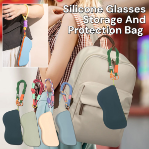 Contrast Color Silicone Glasses Storage And Protection Bag Anti Scratch Sunglasses Organizer Waterproof Portable Eyeglasses Case