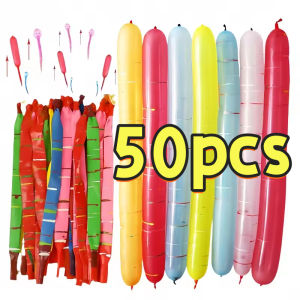50pcs Mix Flying Rocket Balloon Thickened Squeaking Long Latex Rocket Balloons Kids Gifts
