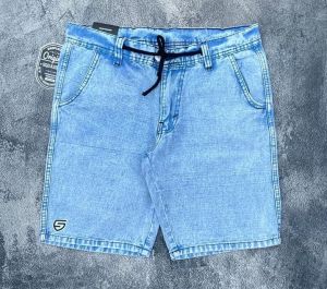 Celana Jeans Pendek Peria Dewasa Boardshort Squash Snow Wash Premium Bahan Tebal