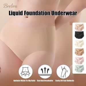 【SINGABRALETTE】Invisible Seamless Panties Antibacterial Yoga Panties Lightweight Nonmarking Skin Tone Mid Waist Breathable Comfort Underwear