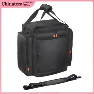 For Partybox Encore Essential 2 Padded Speaker Protective Cover Large Capacity Double-Sided Speaker Storage Bag with Mic Pocket Encore Essential