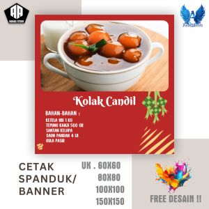 Cetak Spanduk Banner KOLAK CANDIL Costom Desain