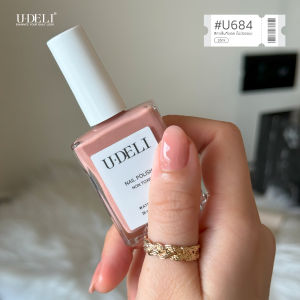 สีทาเล็บกึ่งเจล สีทาเล็บ U-DELI U-684 Earth Tone 16ml Vegan nail Polish เล็บสีนู้ด ไม่อบ ยาทาเล็บ น้ำยาทาเล็บ ทาแล้วมือผ่องสวย สีผิวไหนก็รอด สีทาเล็บสีนู้ด