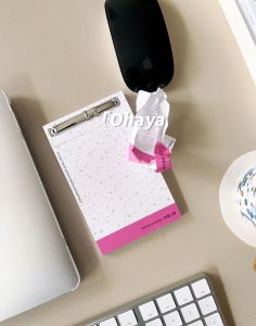 Ohaya Picnic Park Notebook 50 Sheets Tearable Message Memo Notepad Student Handbook Collage Material