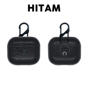 Case For AirPods 3rd Shockproof PU Leather TD4601 TRIPLEDI Full Cover Handmade Protective Casing Pelindung Anti Fingerprint With Hook