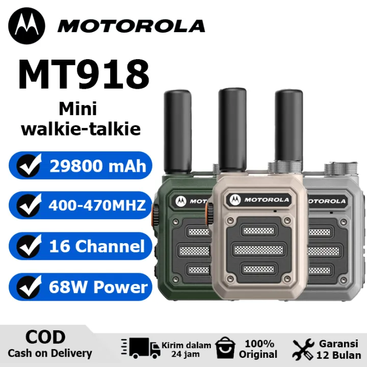 MOTOROLA MT918 UHF Walkie Talkie Long Range Frequency Strong And Durable Professional Public In Hand Two Way Radio Portable mini Walkie talkie 68W ultra-high