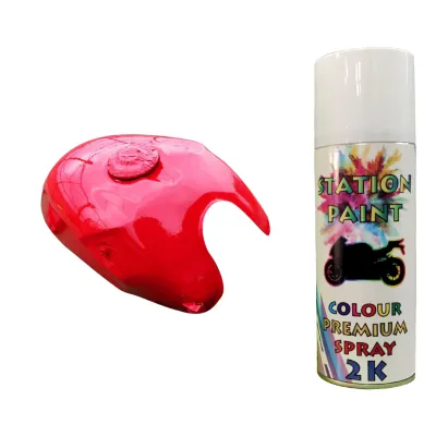 สีสเปรย์ Station 2K สีแดง สีแดงสด รหัส RD13