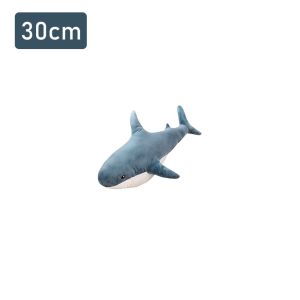 Boneka Ikan Hiu Mainan 30/60/80Cm Lucu Lembut Bantal Mainan Boneka Mewah Shark Plush Toy Lembut Hadiah Ulang Tahun Kado Anak