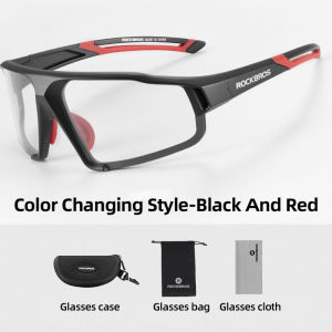 ROCKBROS Transparent Photochromic Cycling Glasses Colorful Polarized Sports Glasses for Men Fashion Outdoor UV Protection Sunglasses Color Changing Windproof Eyewear