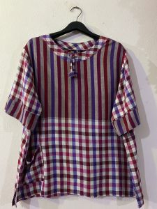 เสื้อหมักโคลน อก 50"ตัวละ 250 .-ปกติ 420.-เสื้อหมักโคลน เสื้อผ้าขาวม้าผ้านิ่มมาก สีไม่ตกผ้าไม่หด