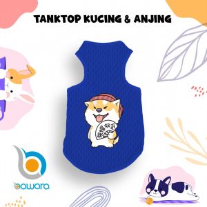Tanktop Kucing Baju Kucing Model Tangtop Tengtop Pakaian Kucing Anjing Baju Kucing Pakaian Kostum anjing Kucing wawoye - Gambar Shiba Inu Kipas