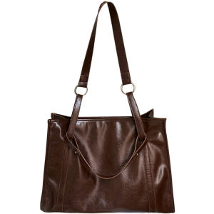 IELGY handbag womens all-match simple retro texture large-capacity commuting square tote bag