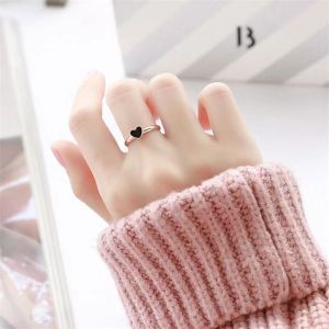 cincin titanium love vintage style fashion korea elegan premium Cc117