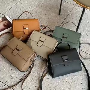 Genuine leather fashion small square crossbody bag for women new versatile handbag togo Grained top-grain leather shoulder bag 5027