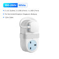 ORICO Portable Travel Power Strip Mini Socket with 2 USB Ports with 122cm Small Extension Cord【UK Plug】（AP3-2A2U1C-UK）. 