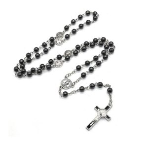 Fashion Handmade Round Glass Bead Catholic Rosary Quality Bead for Cross Necklace Beads for Cross Religious Pendants Nec