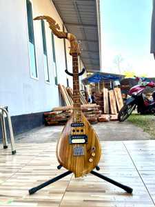มาใหม่พิณโปร่งไฟฟ้า3คอนแท็คไม้สักทองอย่างดี