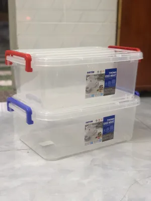 THÙNG NHỰA 10 LÍT DUY TÂN DẺO DAI TIỆN LỢI 41.2x27.2X14.5cm / Nắp đậy kín chắc thùng có quai xách tiện lợi. Thích hợp đựng thực phẩm khô đồ chơi trẻ em sách báo tài liệu…
