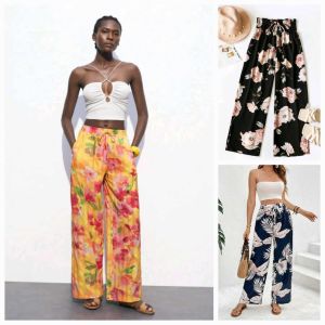 Summer Beach Casual Pang Alis Wear Wide Leg  Floral Pants   xs to large classy and elegant timeless classic  timeless piece casual office or party classic piece super kapal ng tela hindi kayo magsisi our aim is to produce quality clothes premium fabric