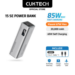 CUKTECH 85W Fast Charging 20000mAh Powerbank Xiaomi 67W Max Samsung 45W iP16/15/14 Laptop & Phone （15 SE Power Bank）