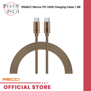 Recci RS08CC Warrior 100W PD Charging Cable - Fast Durable and Reliable (1.2M Type-C to Type-C)