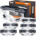 OXG 6 Pack Safety Goggles ANSI Z87.1 Glasses, Anti-Fog Safety Glasses Lab Goggles Men Women Eye Protection Goggles. 