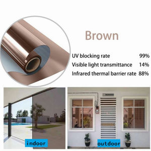 [Custom Size] WEFILM Window Tinted Film for Home Tinted Rumah One Way Window Film Daytime Privacy Tinted Window film Anti UV