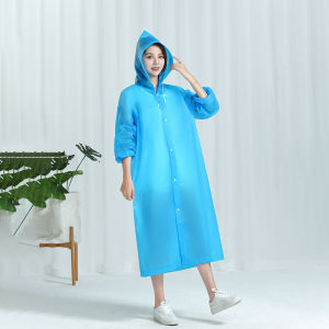 เสื้อกันฝน EVA ชุดกันฝน เสื้อกันฝนแฟชั่น สไตล์เกาหลี Rain coats กันน้ำ แบบหนา เสื้อกันฝนผู้ใหญ่ กันฝนมอเตอร์ไซค์ ค่อนข้างเหนียว ทน 100 กรัม