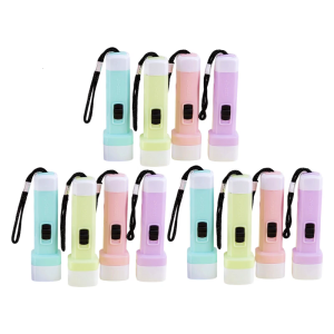 LED Flashlights Powerful Working Light with Hanging Rope Practical Plastic Construction for Outdoor Hiking Car Travel