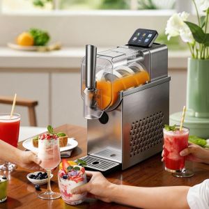 Máy Làm Đá Xay Slush Mini Đa Năng Tự Động Máy Làm Tuyết Kem Milkshake Đồ Uống Lạnh Gia Đình