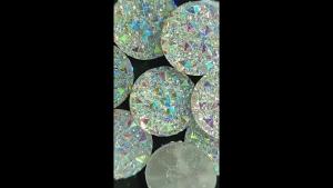 Large Round Crocodile Back AB Resin Rhinestones 18‑30mm Flat Back Gem Beads For DIY Craft Decoration