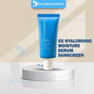 MOSSÈRU 5X Hyaluronic Moisture Serum Sunscreen SPF 50 PA++++ Dustress Out Tech 3 Antioxidants Sun Screen Wajah Skin Barrier UV Filter Mosseru