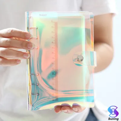 A6 /A5Clear Soft PVC Notebook Binder Cover Planner 6-Ring Loose-Leaf Folder