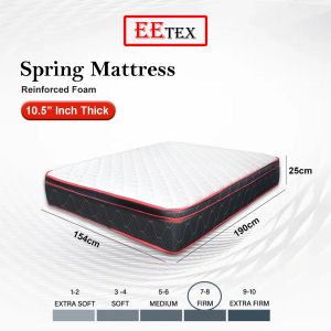 COMBO SET Queen Size Bed Frame with Queen Spring Mattress Katil Queen Tilam Queen 105 INCH Upgrade Tilam - CM-BF57