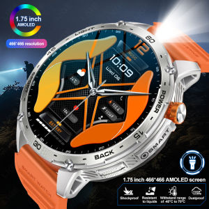 LIGE 1.75 Full Touch AMOLED Screen Smart Watch Men Blood Oxygen Measure 110 + Sport Mode Waterproof Watch Bluetooth Call 730 mAh Larger Battery Smart Watch For Men Android IOS