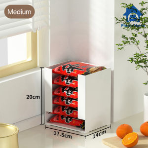 Vertical Pull-Out Storage Box | Space-Saving Organizer for Instant Noodles & Snacks