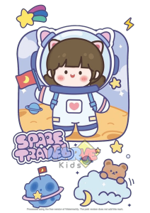 Tas Serut String Bag Tas Kado Selempang Anak Sekolah Bergambar Astronot Souvenir Ulang Tahun Ultah