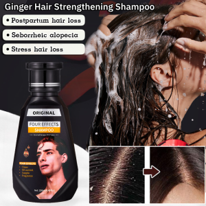 Ginger Hair Strengthening Shampoo Nourishes Hair Roots Anti-Loss Hair Growth Shampoo Anti-Dandruff Scalp Relieve Itching Shampoo