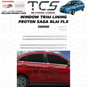 TCS PROTON SAGA BLM FLX CAR WINDOW TRIM LINING STAINLESS STEEL ACCESSORIES GARNISH