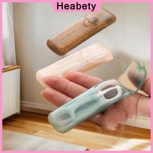 Heabety Mini Storage Box Travel Portable Transparent Toothpick Cotton Swab Box For Outdoor Travel Kitchen Restaurant Supplies