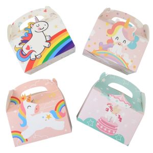 1pc Rainbow Unicorn Loot bags Lootbags Giveaway Gift Bag Gift Box for Birthday Party Needs Birthday Giveaways for Girls