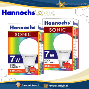 Bohlam Lampu LED Hannochs Sonic 7WATT Cahaya Putih Cool Daylight Desain Elegan Dengan Frosted Cover - GARANSI RESMI
