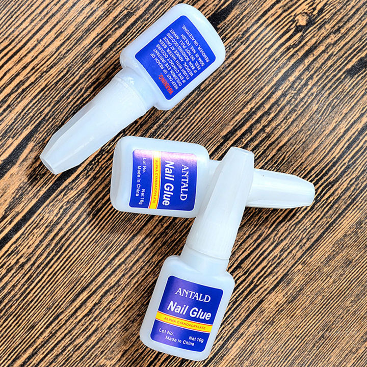 Fake Nails Glue With Brush LongLasting No Harm Ingredient Nail Glue for Festival Party and Date