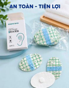 Miếng Dán Tai 3 Lớp Chống Nước 30 Miếng | Bảo Vệ Tai Cho Bé Người Lớn Khi Tắm Gội Bơi Lội Chống Thấm